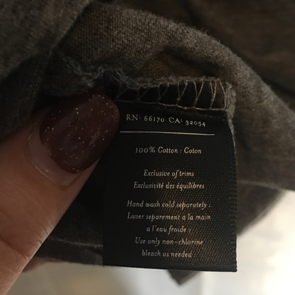 Anthropologie Deletta Size L Gray Top 3/4 Sleeve - Picture 5 of 5